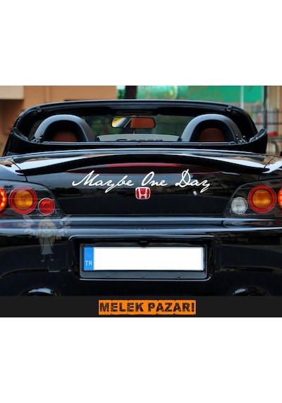 2 Adet - Belki Bir Gün, Maybe One Day Yazı Araba Sticker