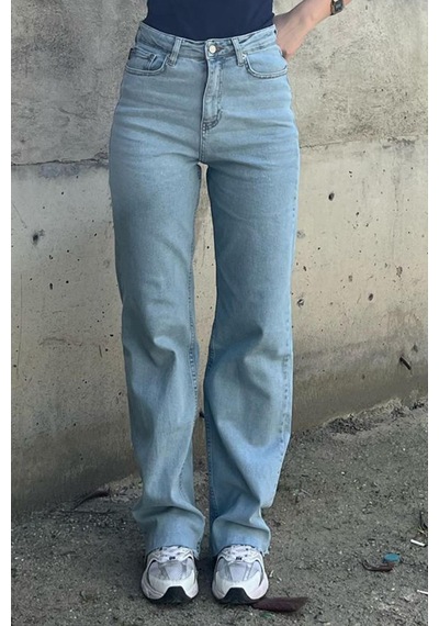Madmext Mavi Büyük Beden Likralı Kadın Jean Mg2060-mavi Mavi