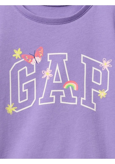 Kız Bebek Gap Logo Grafikli T-shirt Mor-6001 Mor