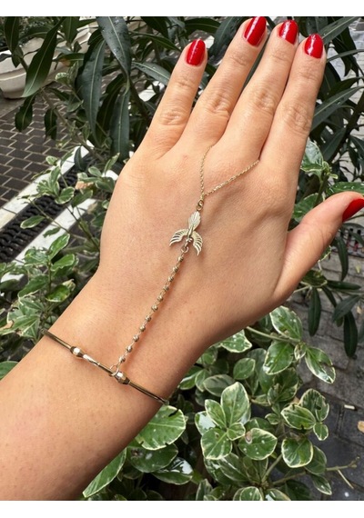 14 Ayar Altın Şahmeran Bileklik Anka Kuşu Özel Tasarım T14472 Çok Renkli