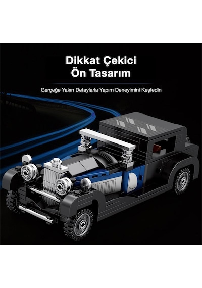 Reobrix Creator 814 Bugatti Type 41 Royale Klasik Araba Yaratıcı Yapı Blok Seti Building Blocks - 249 Parça