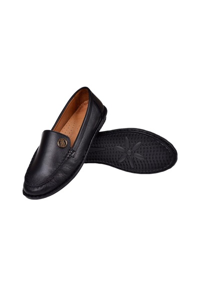 Beety %100 Deri Comfort Kadın Babet Bee-228 Siyah Siyah