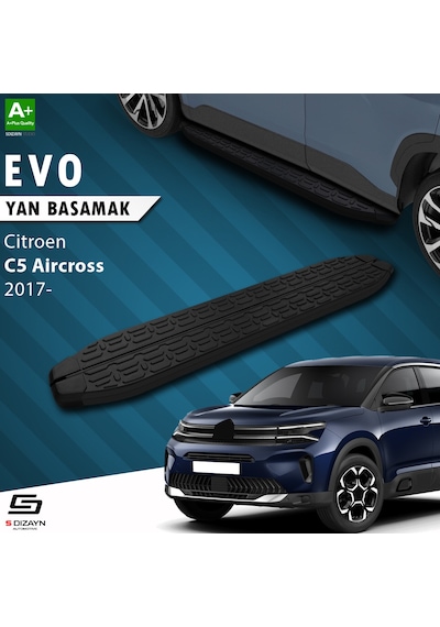 S-dizayn Citroen C5 Aircross Evo Siyah Yan Basamak 193 Cm 2017 Üzeri