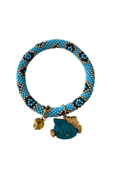 Chichibeads Mavi Nazar Boncuğu Desenli El Yapımı Tasma