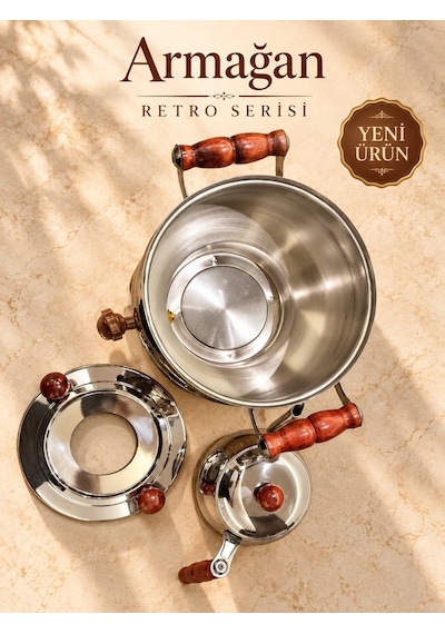 Retro Elektrikli Semaver - 4,5 Litre
