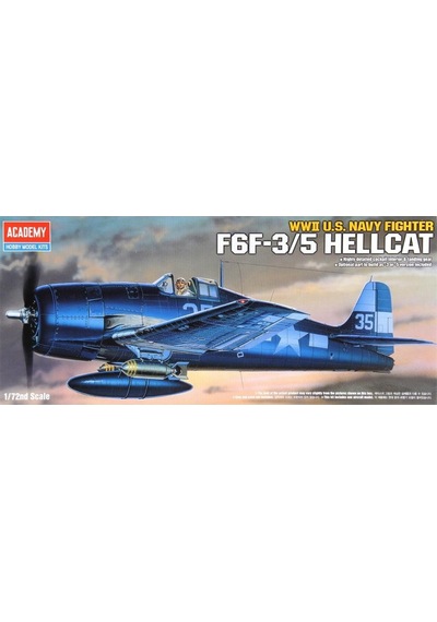 Academy 12481 1/72 Ölçek, Grumman F6f-3/5 Savaş Uçağı, Plastik Model Kiti-48828