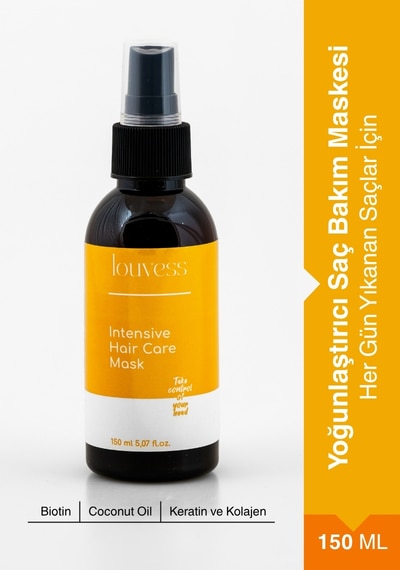 Louvess Biotin Panthenol ve Kolajen İçerikli Onarıcı Saç Bakım Maskesi 150 ML
