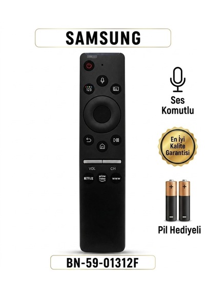 Samsung Uyumlu Kumanda Bn59-01312f Sesli Kumanda Pil