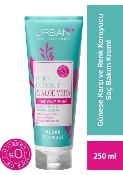 Urban Care Pure Coconut & Aloe Vera Renk Koruyucu Saç Bakım Kremi 250 ML