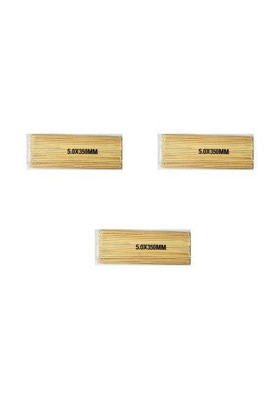 Ahşap Bambu Sivri Uçlu Patates Kızartma Çubuğu Çöp Şiş - Boy:35 Cm./en:5 Mm. -100 Adetlik 3 Paket