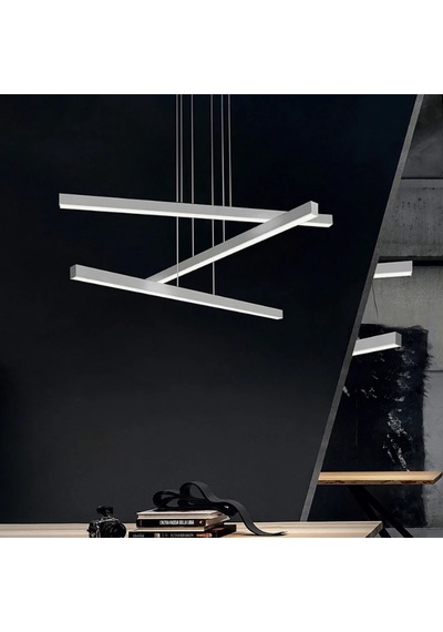 Beyaz 100 cm Led Avize Sarkıt 3000K Sarı Işık Modern Sarkıt Avize