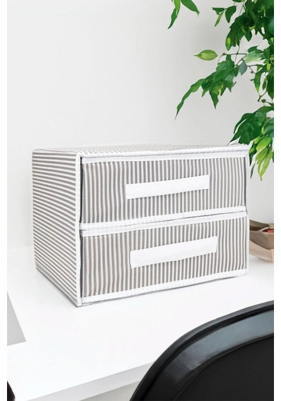 Dolap İçi Kumaş Kaplamalı Mini Çekmece Organizer, Çekmeceli Dolap İçi Düzenleyici, İç Çamaşırı Çorap Tek Diğer