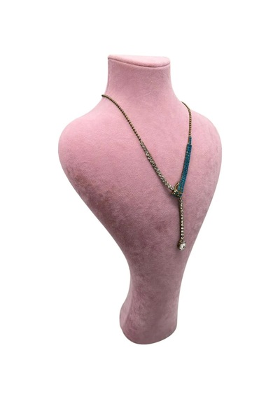 Yerli Üretim Zeus Model Süet Kumaş Pembe Renk 42 / 22 Cm Takım Kolye Sergileme Mankeni Çok Renkli