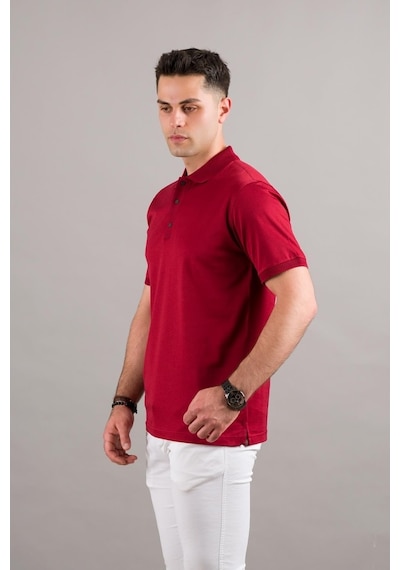 Nehir By Faruk Ülker Polo Yaka Çıtçıtlı Merserize Erkek Tişört