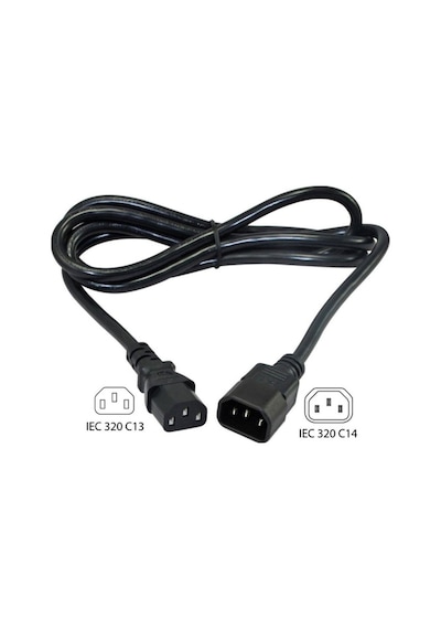 2 Metre Erkek Dişi Power Uzatma Kablosu 2 Metre C13 C14 Power Kablosu