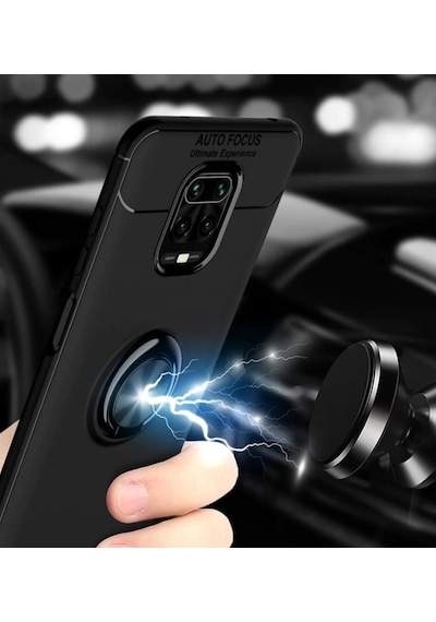 Redmi Note 9S Yüzüklü Standli Manyetikli Kamera Korumali Kilif 433446573