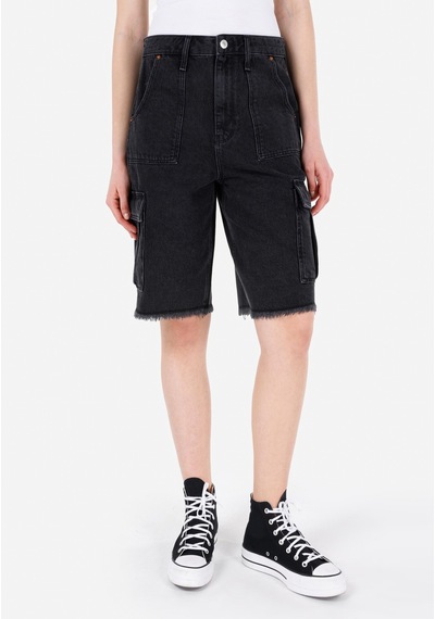 Colin's Colins Cargo Fit Yüksek Bel Kadın İndigo Jean Şort Cl1069599 Q1.v1 Dn01694 Mavi