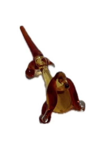 El Yapımı Mini Murano Cam Köpek Biblo A153-01