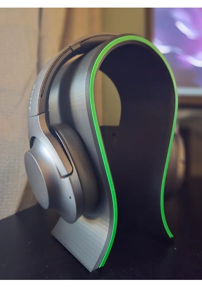 Ergonomik Oyuncu Kulaklık Standı - Çift Renk Detaylı Masa Üstü Düzenleyici 3d