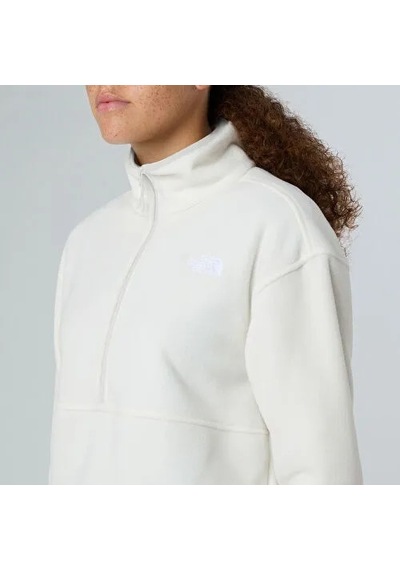 The North Face W Glacier Fleece 1/2 Zıp Kadın Polar Sweatshirt Ekru
