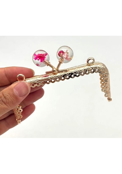 Angel Çanta Aksesuar 10.5 Cm Cüzdan Klipsi Fuşya Çiçekli Diğer