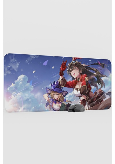 Amber Genshin Impact Anime Gacha V5 - 90x40 Xxl Gaming Mouse Pad Fare Altlığı
