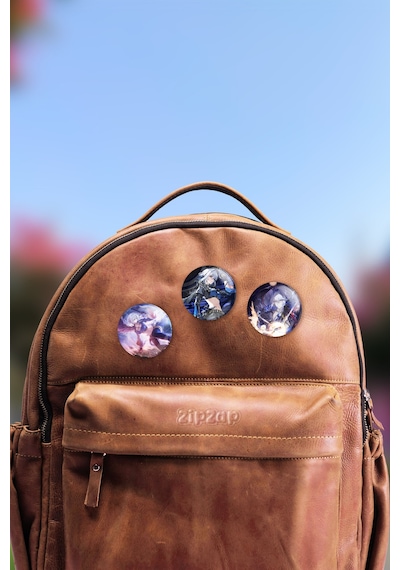 Galbrena Wuthering Waves Gacha Çanta Süsü Rozet İğneli Buton Rozet Seti 3 Adet Üçlü