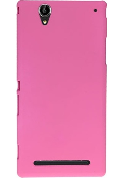 Xperia T2 Ultra İle Uyumlu Sert Kauçuk Kılıf Pembe