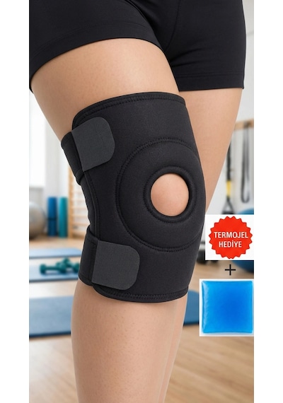 Ergonomik Destekli Spor Diz Korsesi Menisküs Ağrısı İçin Siyah
