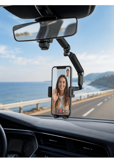 Araç Dikiz Aynası Telefon Tutucu Navigasyon Kullanımına Uygun Telefon Standı 2 Mixed