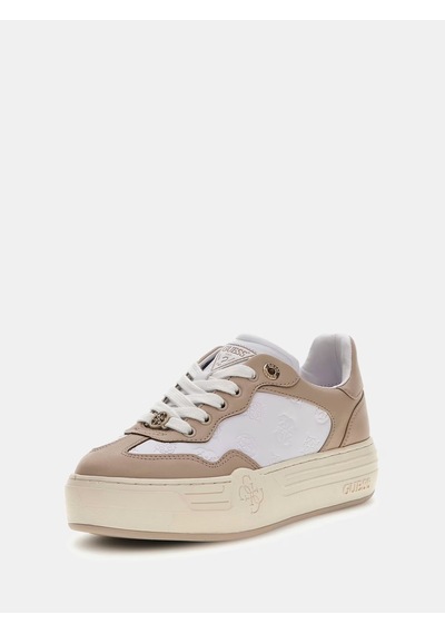 Guess Swole Deri Karışımlı Kadın Sneaker Ayakkabı Flpswofal12 Bej