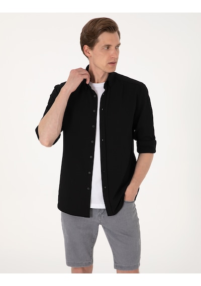 Pierre Cardin Erkek Siyah Gömlek Desenli 50307162-vr046 Siyah