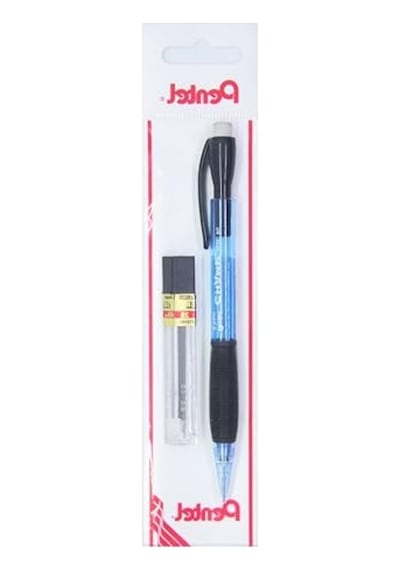 0.5 Mm Kauçuk Tutaçlı Versatil Kalem, Yedek Uç, Mavi Renk