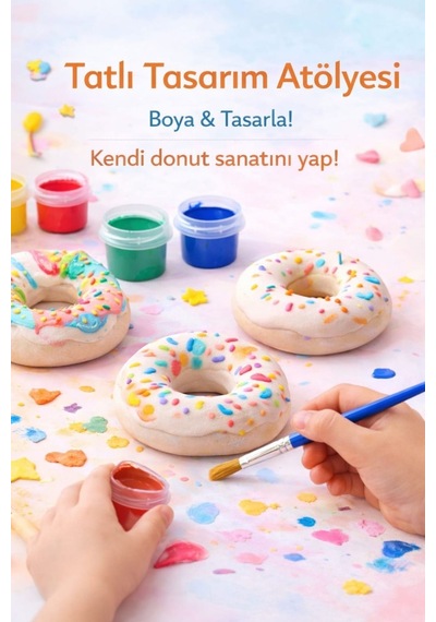 7 Parça Donut Boyama Seti Hobi & Eğitici Boyama Kiti