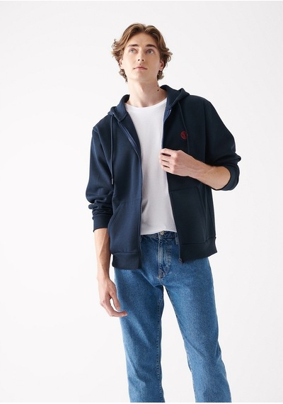 Mavi - Fermuarlı Lacivert Sweatshirt 066979-70490 Lacivert