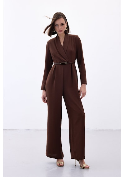 Sateen Kemerli Salaş Tulum - Kahve-136565 Kahve