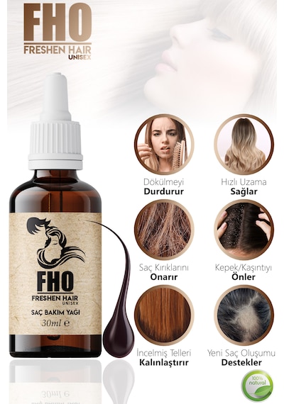 Freshen Hair Dökülme Karşıtı Bitkisel Saç Bakım Serumu 30 ML