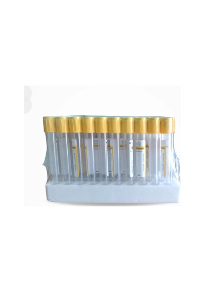 Xinle Vakumlu Jelli Boş Tüp 5 Ml Sarı Kapak 100'lü Paket