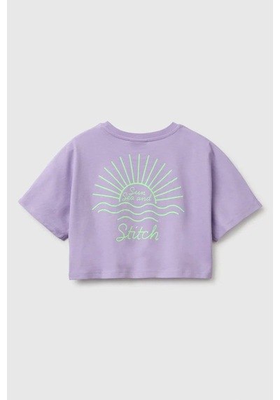 United Colors Of Benetton Kız Çocuk Lilo & Stitch Baskı Detaylı Crop T-shirt Lila 6-13 Yaş-2826 United Colors Of Benetton Kız Çocuk Lilo & Stitch Baskı Detaylı Crop T-shirt Lila 6-13 Yaş-2826