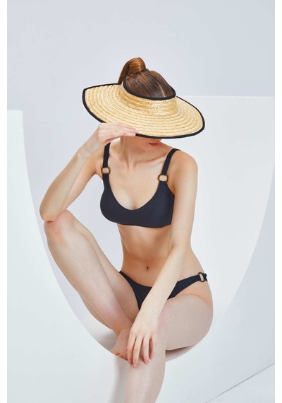 Too Salty Swimwear Kadın Halka Aksesuarlı Bralet Bikini Takımı 24s123st Siyah
