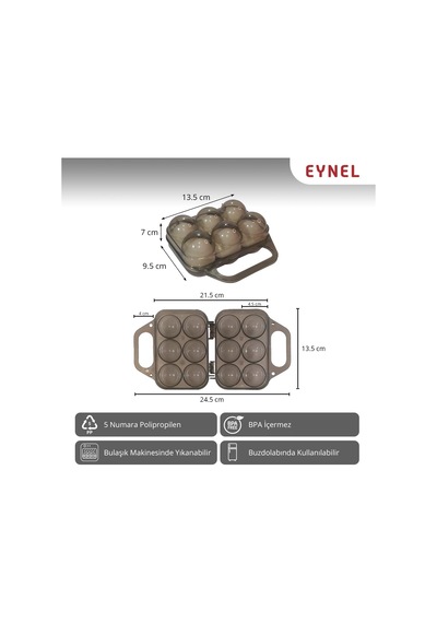 Tr Saplı 6'li Yumurta Taşıma Kutusu, Plastik Buzdolabı İçin Yumurtalık Pikniklik Pratik Yumurta Taşıma Kabı Diğer