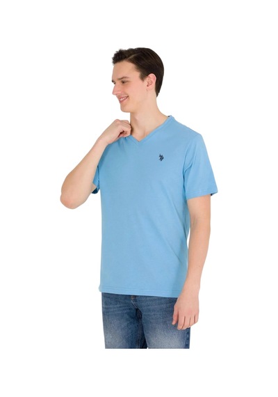 U.S. Polo Assn. Erkek V Yaka T-shirt Mavi