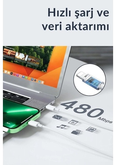 25w Apple Uyumlu iPhone Uyumlu Hızlı Şarj Adaptörü Ve Type-c Lightning Kablo Seti - Hızlı Ve Güvenli Şar