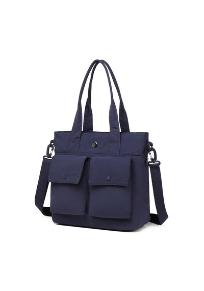 Smart Bags Mikro Poly Kumaş Büyük Boy Kadın Omuz Çantası 3345 Lacivert