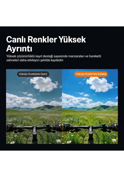Nexa 1 Wi-fi 5k 30fps Aksiyon Kamerası 50 Mp Çift Ekran Geniş Açılı Ve Eıs Özellikli 30m Su Geçirmez Bisiklet Mo