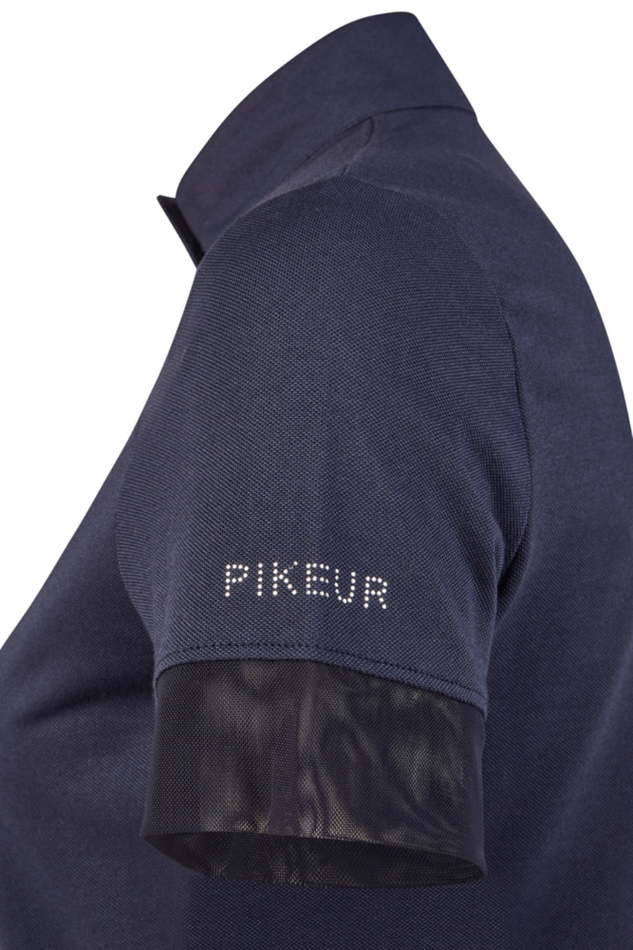 Pikeur Pique Shirt 7230 Lüks Tül Detaylı Kadın Spor Tişört Lacivert