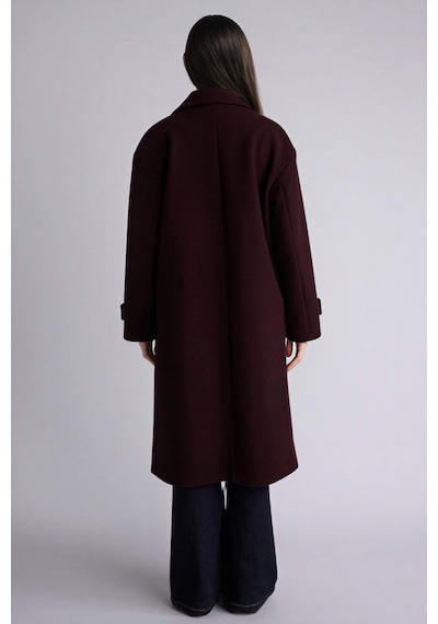 Defacto Regular Fit Kaşe Kaban F1197ax26spbr444 Bordo-br444