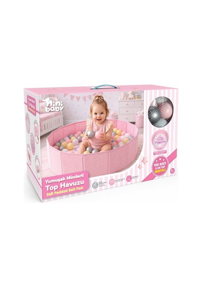 Er-703 Yumuşak Minderli Top Havuzu-pembe Belirtilmemiş