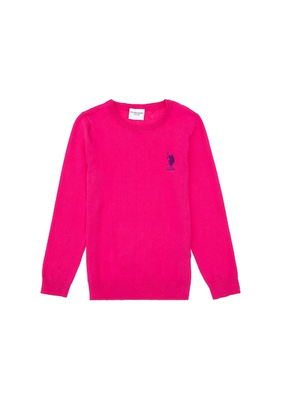 U.S. Polo Assn. Kız Çocuk Menekşe Bisiklet Yaka Basic Kazak 50288945-VR037
