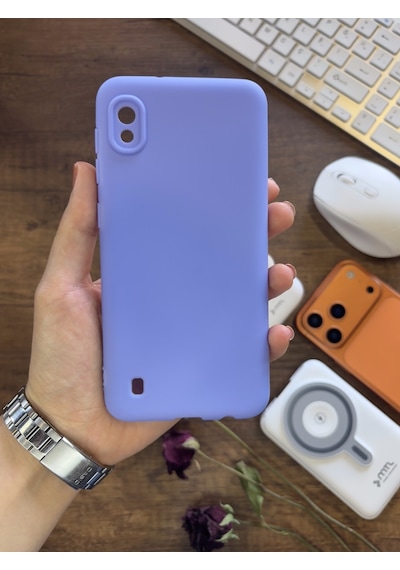 Samsung Galaxy A10 Uyumlu Kamera Korumalı Darbeye Dayanıklı Renk Atmayan Fab Silikon Kılıf Lila